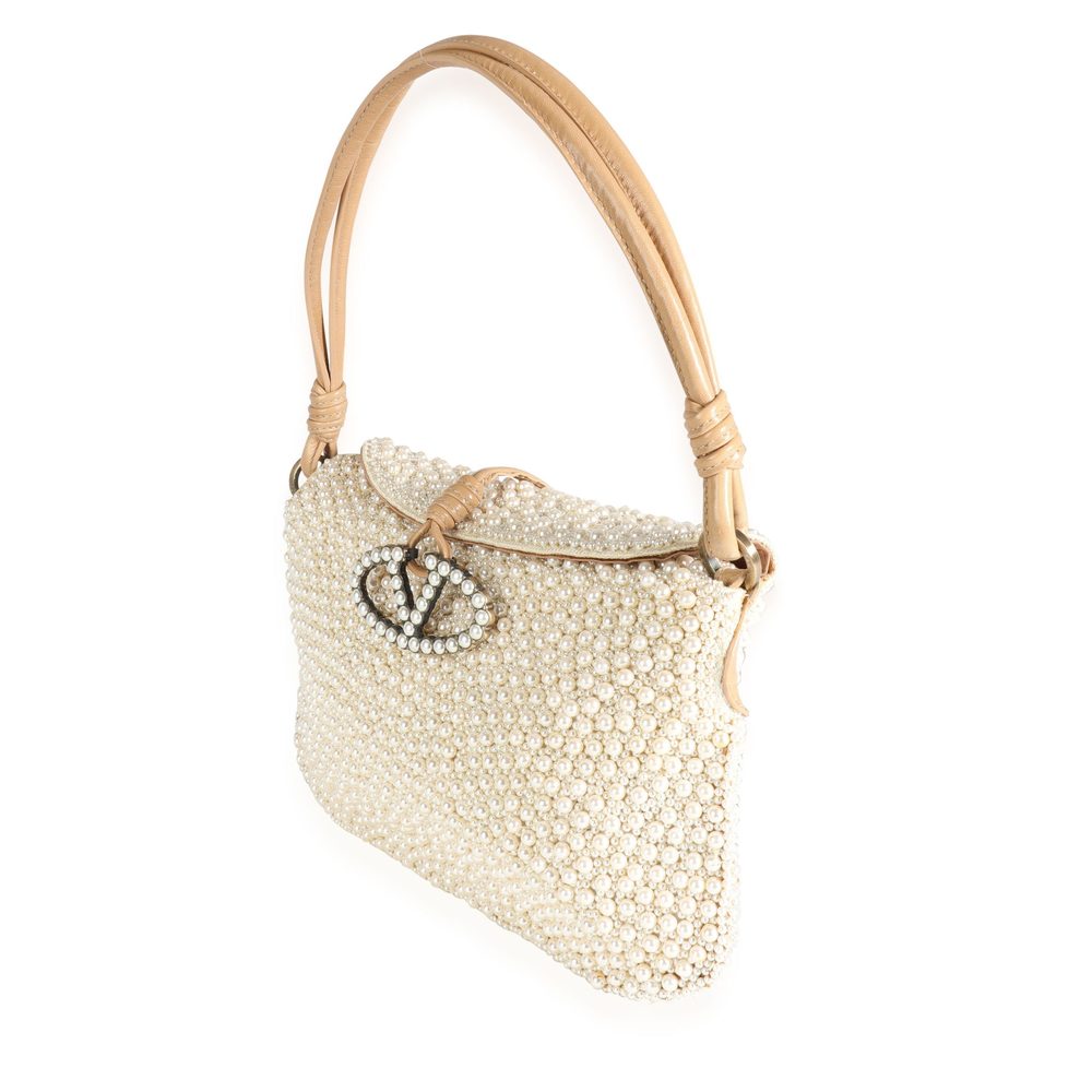 Valentino All-Over Pearl Embellished Baguette - Picture 2 of 7